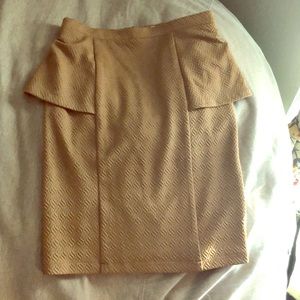 Beige Pencil Skirt